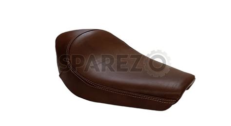 Royal Enfield Classic 350cc 500cc Leather Low Rider Front Solo Seat Brown