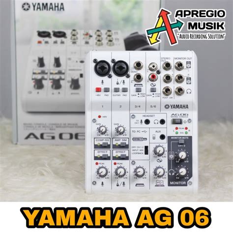 Soundcard Yamaha Ag06 6 Channel Mixer And Usb Audio Interface Apregio