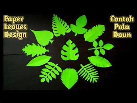 Cara Membuat Daun Dari Kertas Origami Diy Paper Leaves Pola Daun