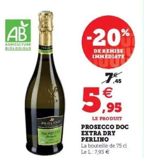 Promo Prosecco Doc Extra Dry Perlino Chez Super U Icatalogue Fr