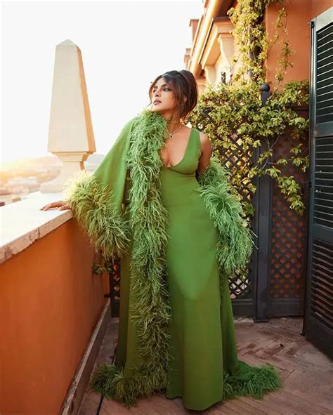 Priyanka Chopra Jonas Looks Mesmerising In A Green Gown As She Poses