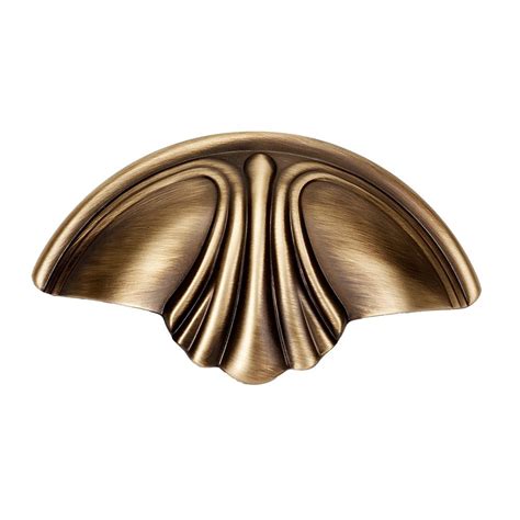 Alno Creations Cabinet Hardware Venetian Collection Solid Brass 3 Centers Cup Pull In