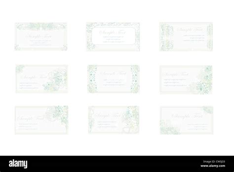 Set Of Various Business Cards Stock Photo Alamy