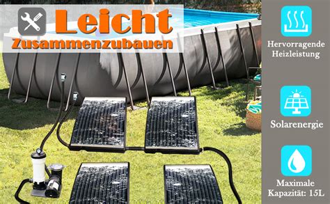 Swanew Sonnenkollektor Solarheizung Poolheizung Schwarz X X