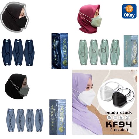 Jual Masker Kf Hijab Warna Headloop Ply Careion Isi Pcs Korea Evo