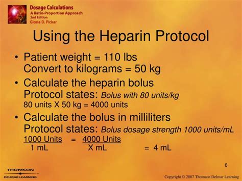 Calculate Heparin Drip Units Kg Hr