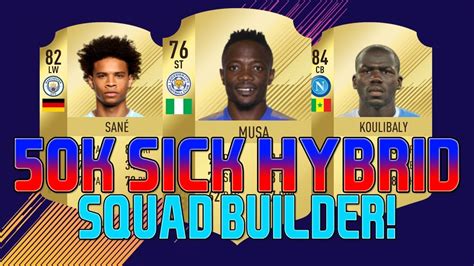 K Calcio A Prem Hybrid Squad Builder Fifa Ultimate Team