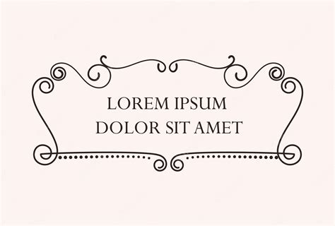 Premium Vector Calligraphic Black Frame