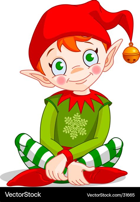 Christmas Elf Royalty Free Vector Image Vectorstock