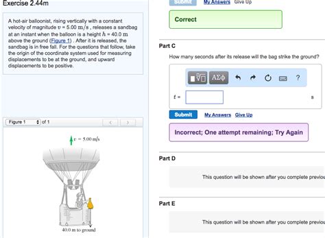 Solved A Hot Air Balloonist Rising Vertically With A Chegg