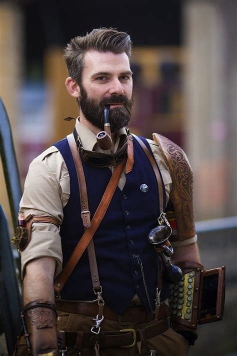 Steampunk Fashion Guide: Steampunk Man in Brown & Blue