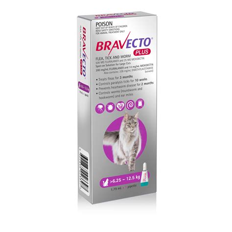 Bravecto Plus Topical Solution For Cats 138 275 Lbs 625 125 Kg