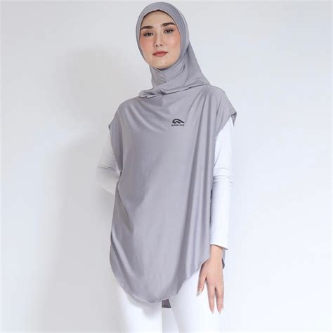 Jual Maniak Hijab Rompi Sport Outer Hoodie Wanita Jilbab Olahraga Jumbo Sporty Running Lari