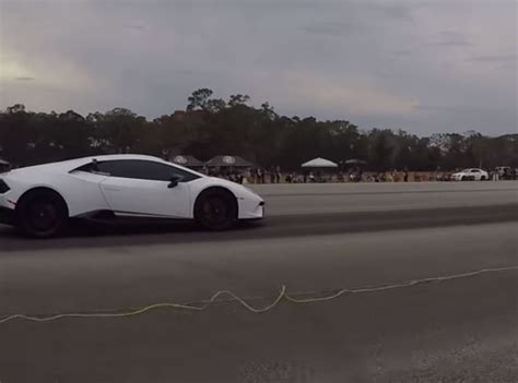 17YO Grabs His Dad S Lamborghini Huracan Performante Drag Races