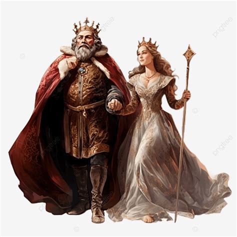 Viejo Rey Y Reina Fondo Blanco Png Dibujos 3d Rey Reina Png Imagen Para Descarga Gratuita