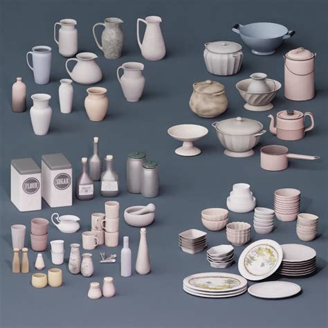 Gourmet Pottery Kitchen Set SNOOTYSIMS SIMS 4 CC In 2024 Sims 4