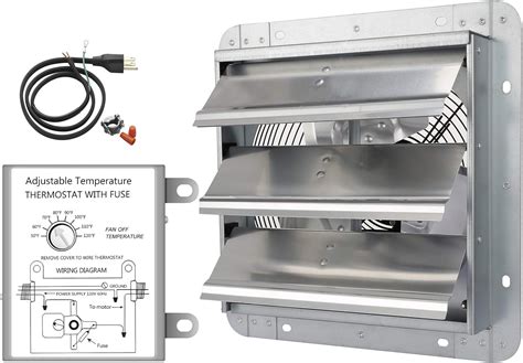 Ventilador De Escape De Obturador De 10 Pulgadas De Aluminio De Alta