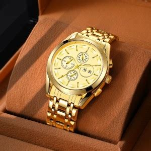 Shocknshop Analog Day Display Stainless Steel Gold Chain Analog Watch