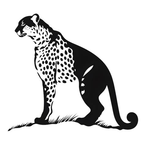 Cheetah Face Silhouette