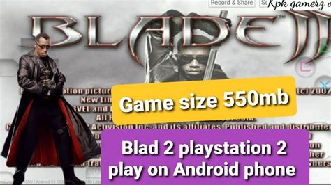 Blad 2 Ps2 Game For Android Play Playstation 2 Game Blad 2 On Android