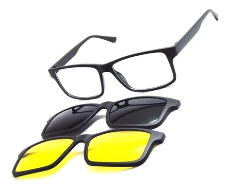 Oculos De Sol E Arma O Para Grau Em Clipon Masculino R