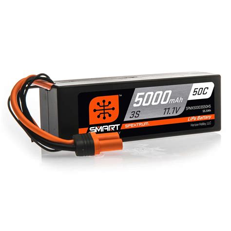 111v 5000mah 3s 50c Smart Hardcase Lipo Battery Ic5 Spektrum