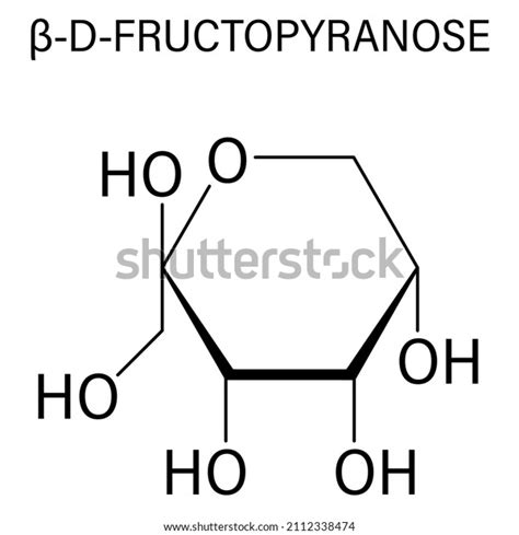 Fructose Dfructose Fruit Sugar Molecule Component Stock Vector Royalty