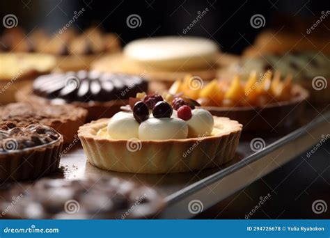 Closeup Photo Of Delicious Tart Bakery Generate Ai Stock Illustration