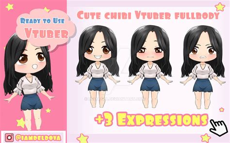 Vtuber ! Ready To Use Cute Chibi Full Body!! by DELDOVA on DeviantArt