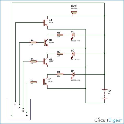 Simple Water Activated Alarm Circuit Schematic Diagram Custo