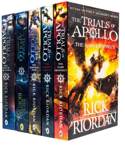 Trials Of Apollo Book Series 1 5 Books Collection Set By Rick Riordan