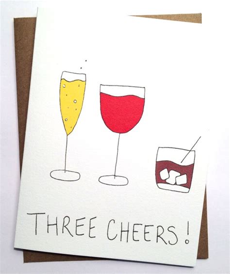 Three Cheers To Many More Years Anniversary Card