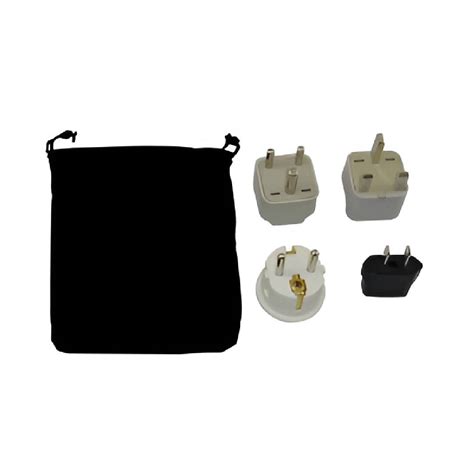 Samoa Power Plug Adapters Kit With Travel Carrying Pouch Ws