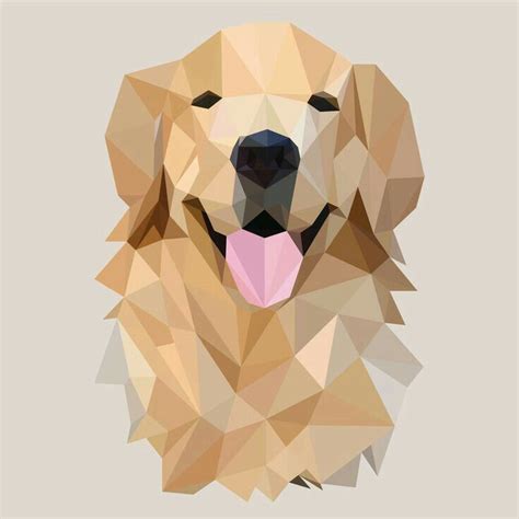 Pin De Oscar En Varios Arte Polígono Pintura Perro Dibujo De