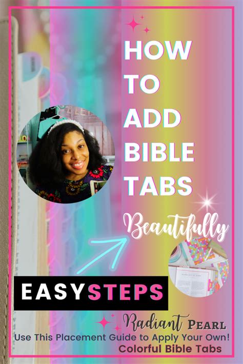 How To Apply Bible Tabs For Scripture Study Radiant Pearl Living