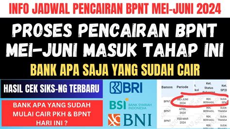 Positif Cair Proses Pencairan Bpnt Mei Juni Sudah Masuk Tahap Ini