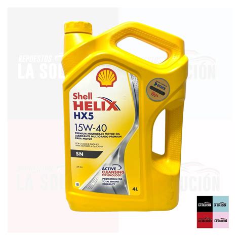 Aceite Shell 15w40 Hx5 Bencinero 4 Litros La Solucion De Repuestos