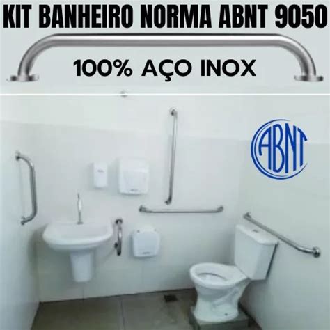 Kit Barras De Apoio Inox Banheiro Na Norma Abnt Parcelamento Sem