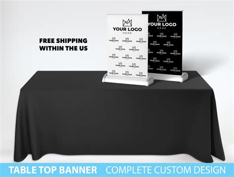 Table Top Banner Custom Printed Table Top Banner Stand For Etsy