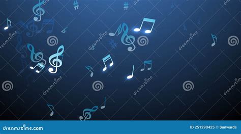 Musical Notes Cartoon Vector Background Song Stock Vector