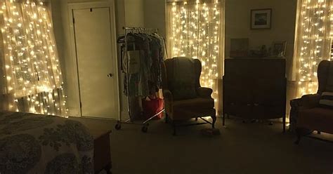 Put Up Some Christmas Lights In My Room To Bring Some Cozy To