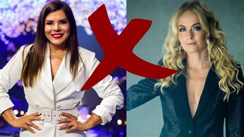 Foto Angélica x Mara Maravilha treta entre as apresentadoras começou