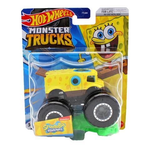Hot Wheels Monster Trucks Bob Esponja Nickelodeon HNW Shopee Brasil