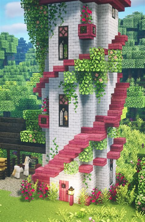 Rose Tower Aesthetic Minecraft Fairytale Tower By Kelpie The Fox