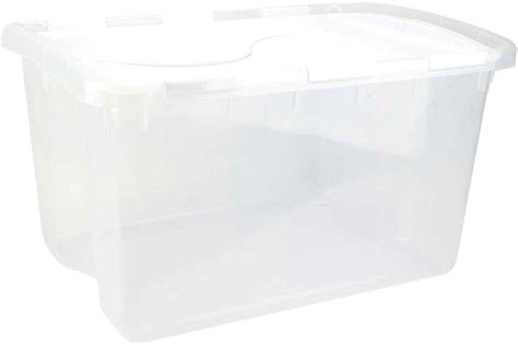 Sterilite 19148006 48qt Hinged Lid Storbox Black Home And Kitchen