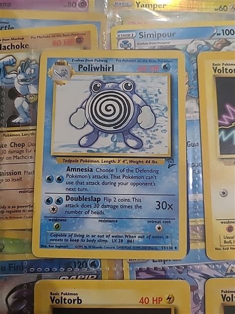 Pokémon TCG Poliwhirl Base Set 2 57 130 Regular Unlimited Uncommon eBay