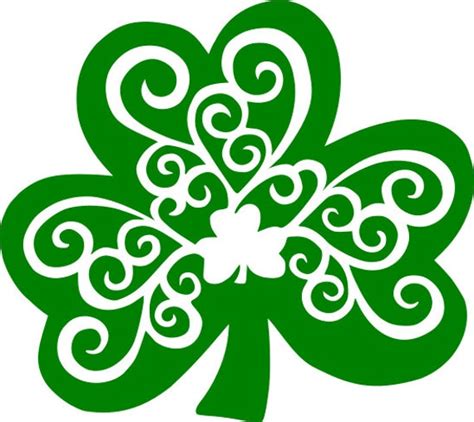 Shamrock Swirl St Patricks Day Svg Digital Download