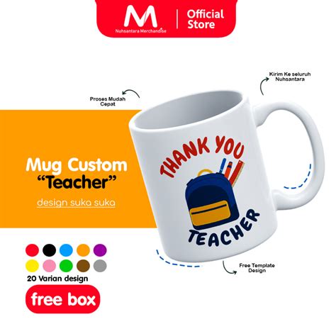 Jual Mug Tema Guru Souvenir Untuk Guru Mug Custom Teacher Mug