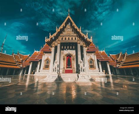 Wat Benchamabophit The Marble Temple In Bangkok Old Town Thailand