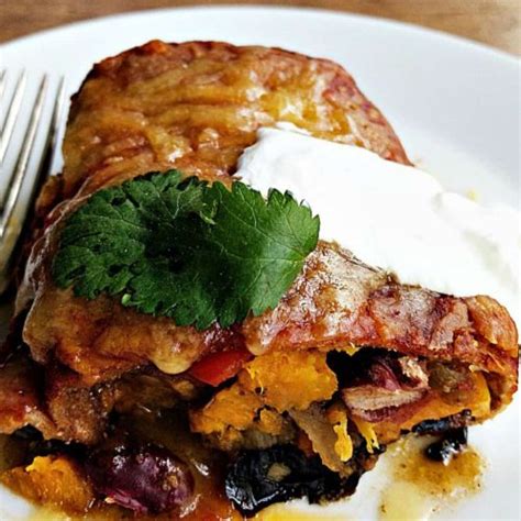 Vegetarian Sweet Potato Bean Enchiladas Reluctant Entertainer